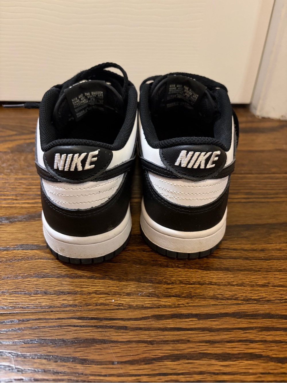 Nike Dunk Low Panda Black White Sneakers 5.5Y / Women’s 7 - Picture 3 of 12
